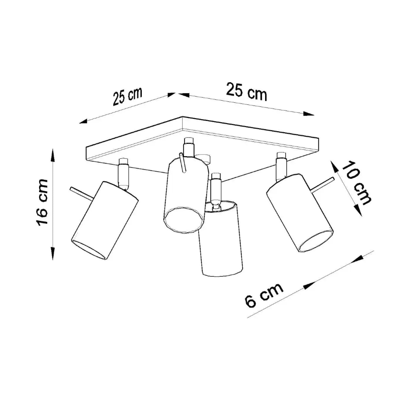 Luminaire Plafonnier - Ring 4 (Noir)