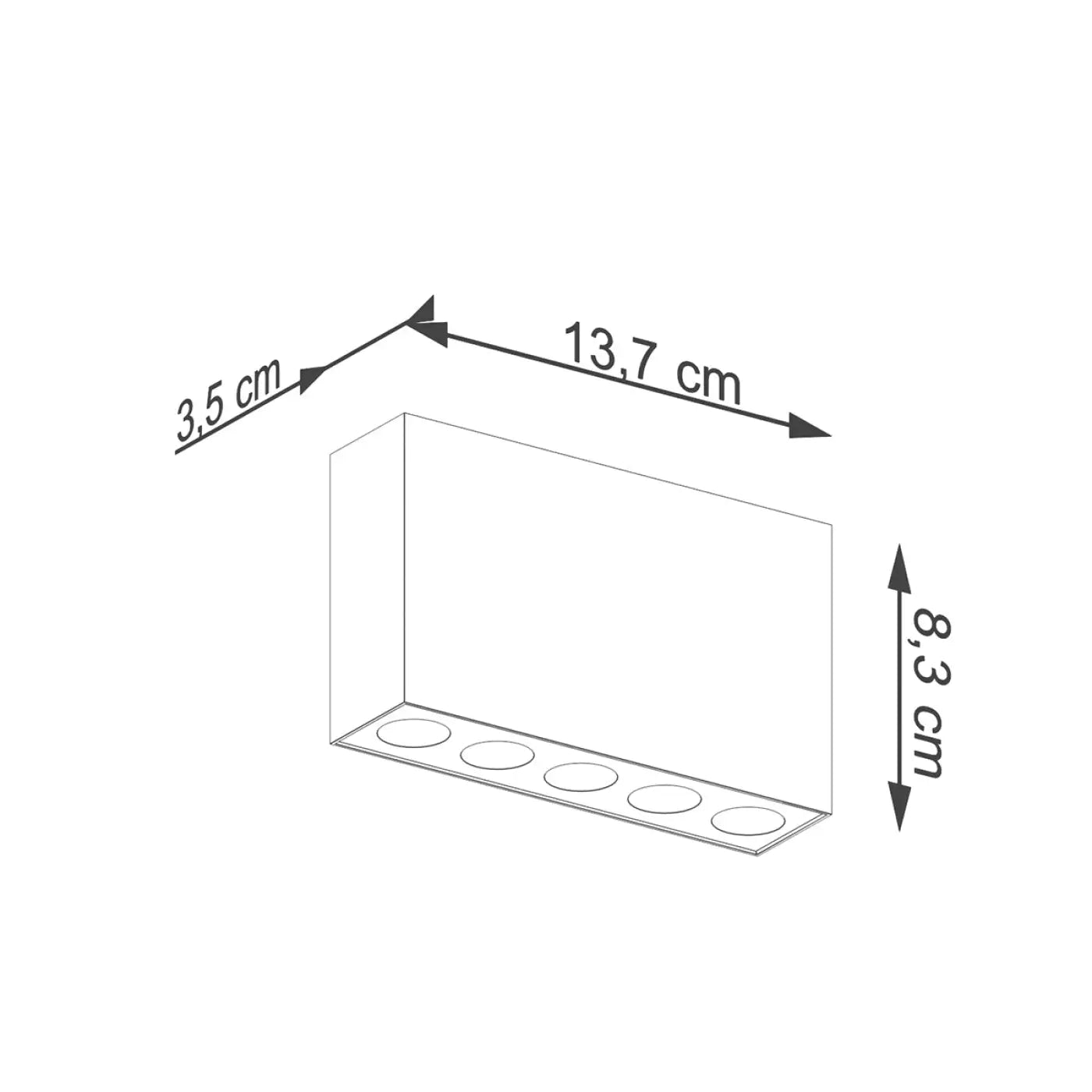 Luminaire Plafonnier - Sole Led (Noir)