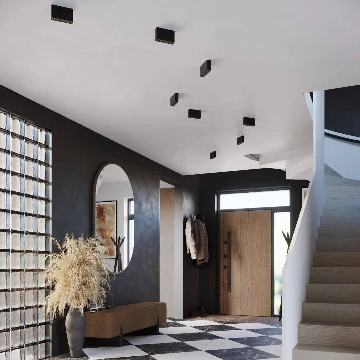 Luminaire Plafonnier - Sole Led (Noir)