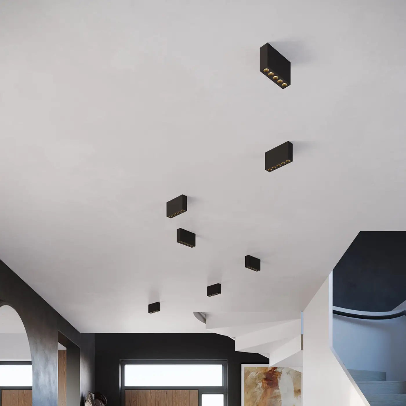 Luminaire Plafonnier - Sole Led (Noir)
