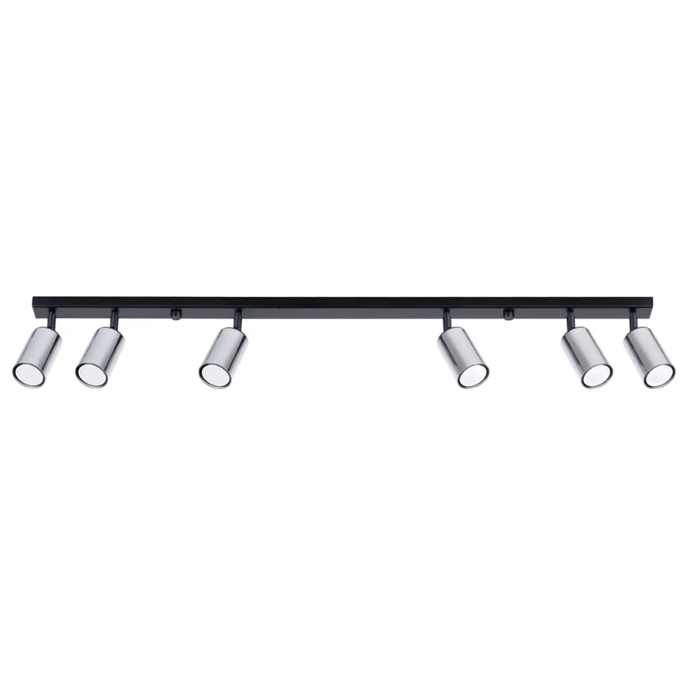 Luminaire Plafonnier Minimaliste - Winx 6L (Noir/Chrome)