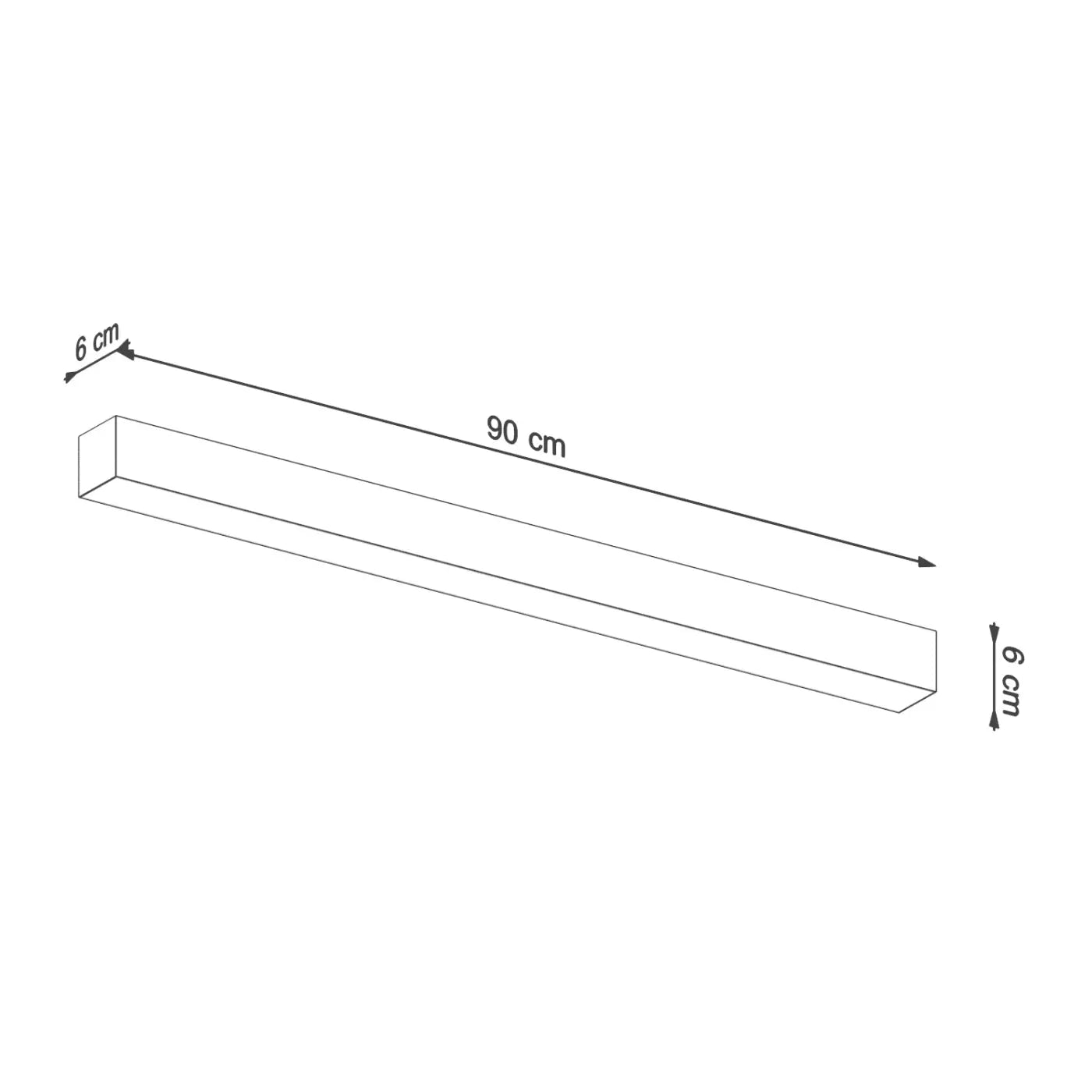 Luminaire Plafonnier - Pinne 90 4000K (Noir)