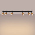Luminaire Plafonnier Moderne - Winx 6L (Noir/Cooper)