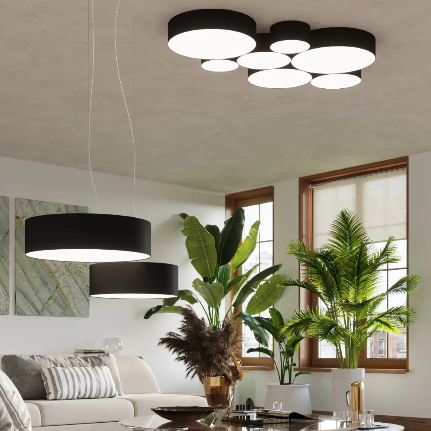 Luminaire Plafonnier Design - Arena 55 (Noir)