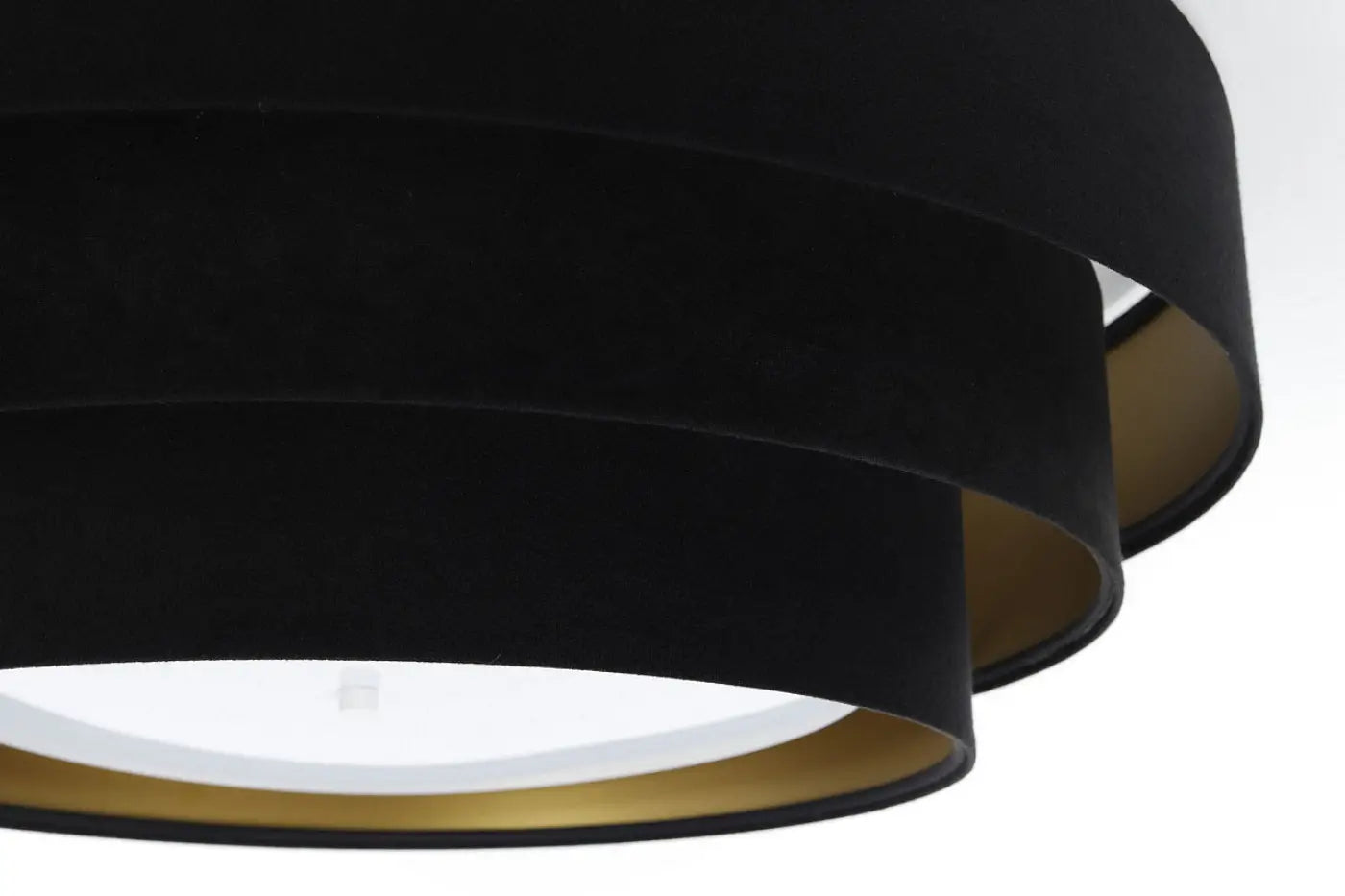 Luminaire Plafonnier Design - Triniti Veloursstoff (Noir/Doré)