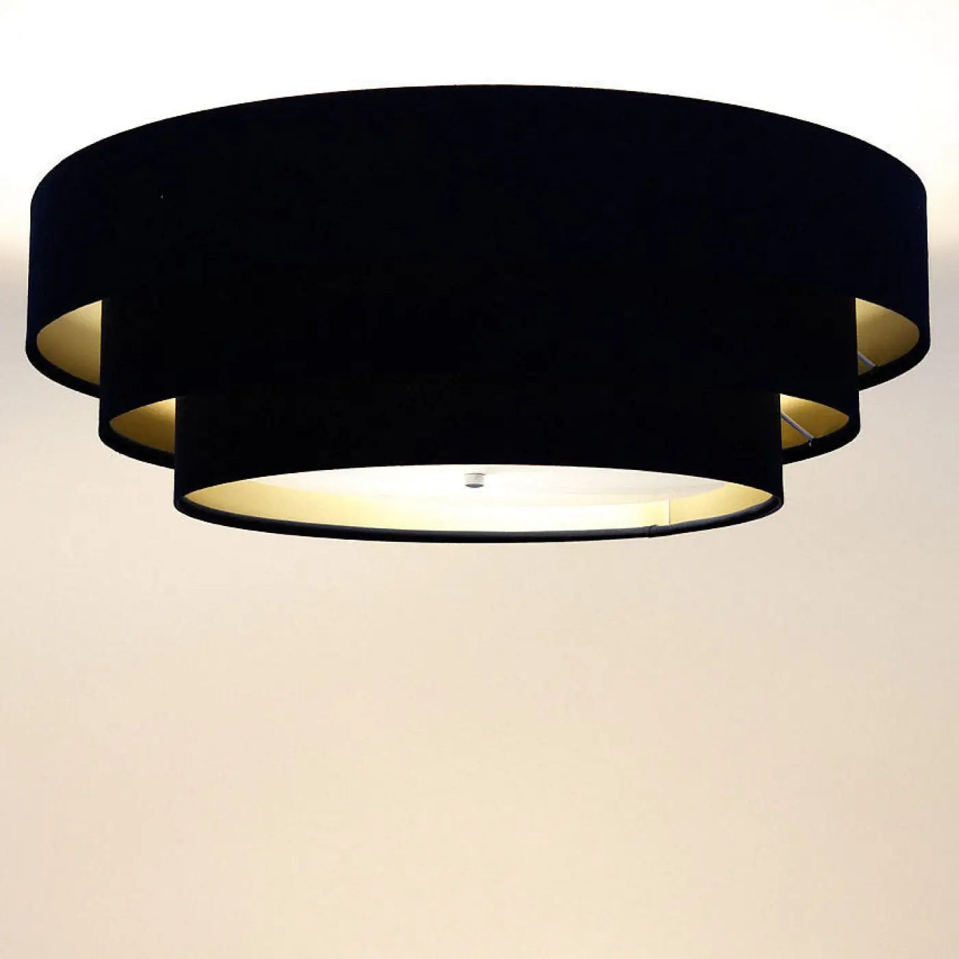 Luminaire Plafonnier Design - Triniti Veloursstoff (Noir/Doré)
