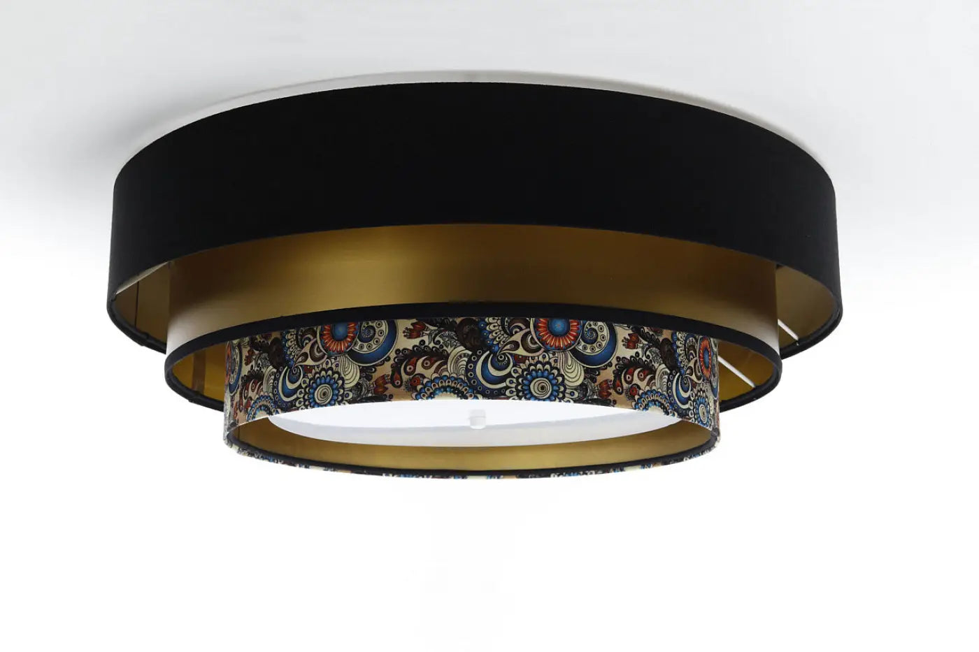 Luminaire Plafonnier Design - Triniti Elegant (Noir/Doré/Multicolore)