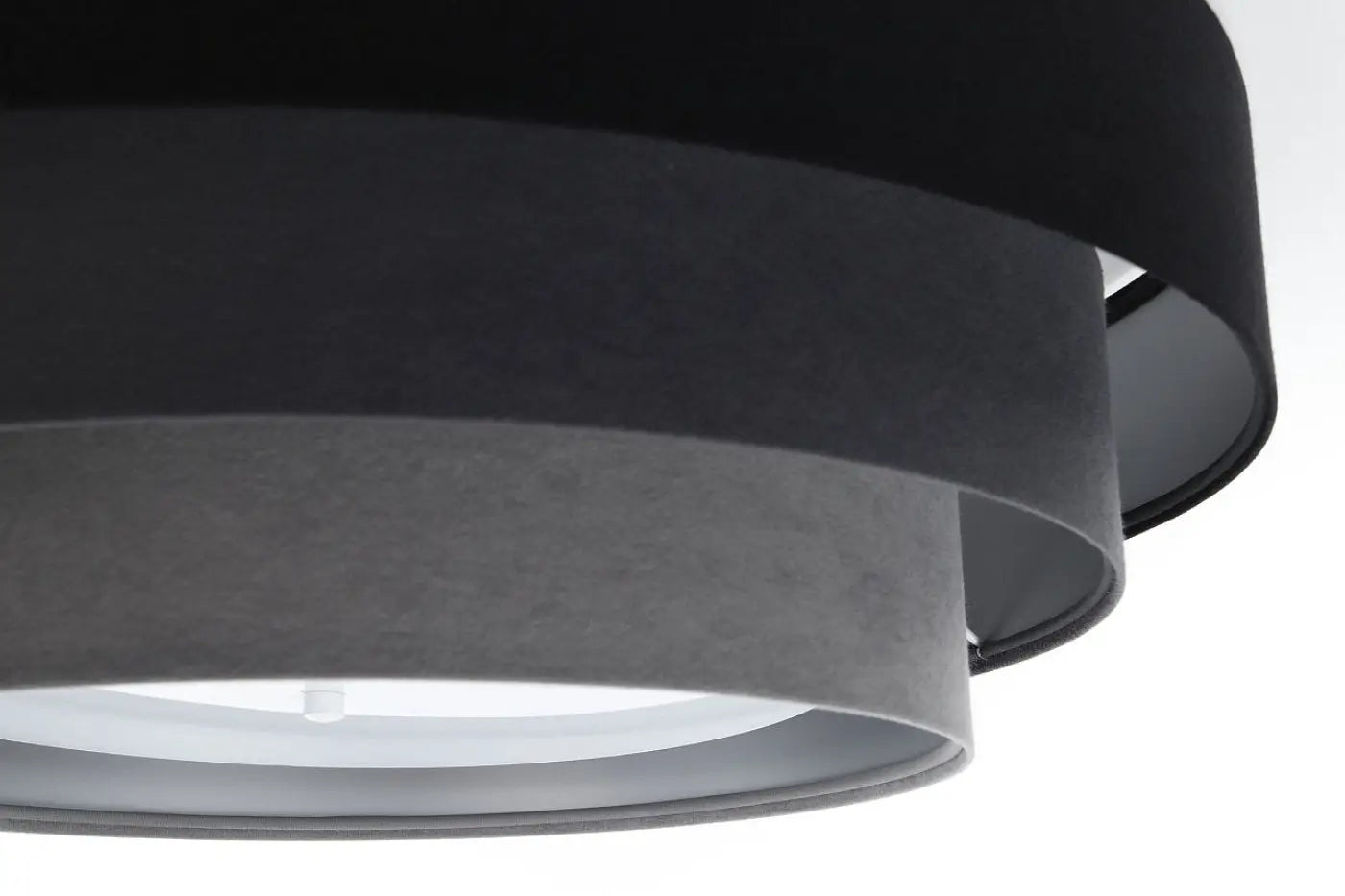 Luminaire Plafonnier - Triniti Veloursstoff (Noir/Gris/Doré)