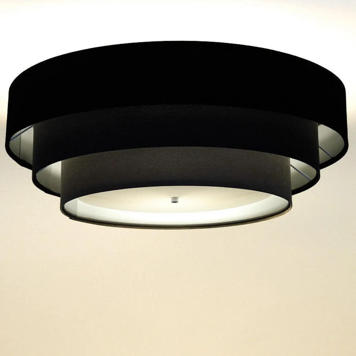 Luminaire Plafonnier - Triniti Veloursstoff (Noir/Gris/Doré)