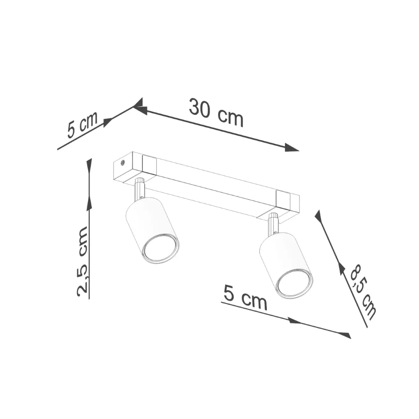 Luminaire Plafonnier Design - Fager 2 (Noir)