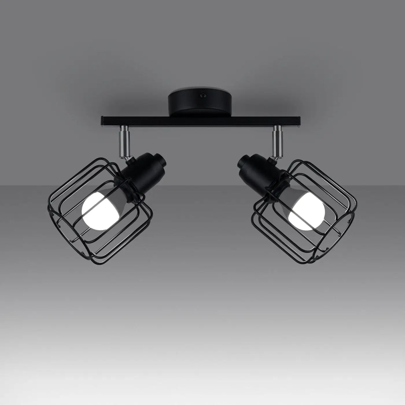 Luminaire Plafonnier Industriel - Beluci 2 (Noir)