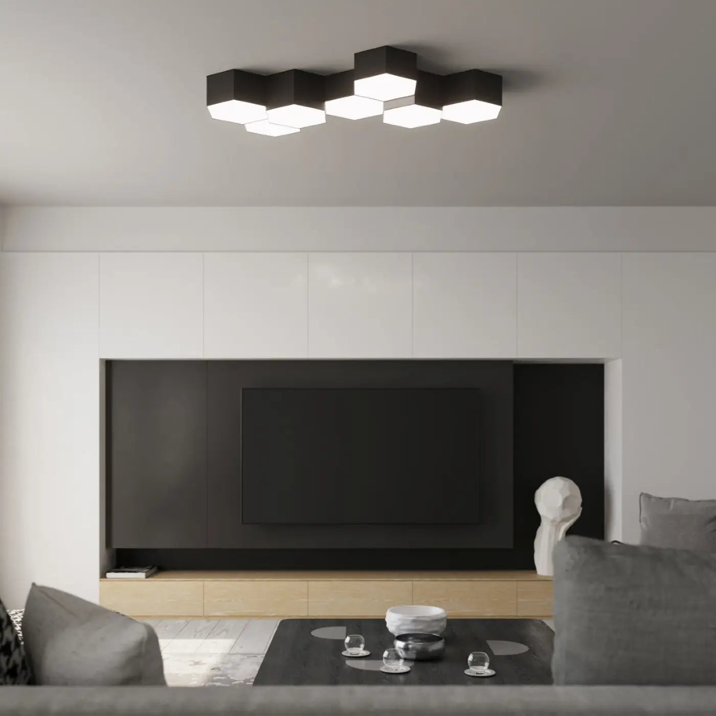 Luminaire Plafonnier Design - Sunde 11 (Noir)