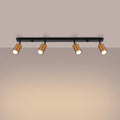Luminaire Plafonnier Design - Winx 4L (Noir/Cooper)