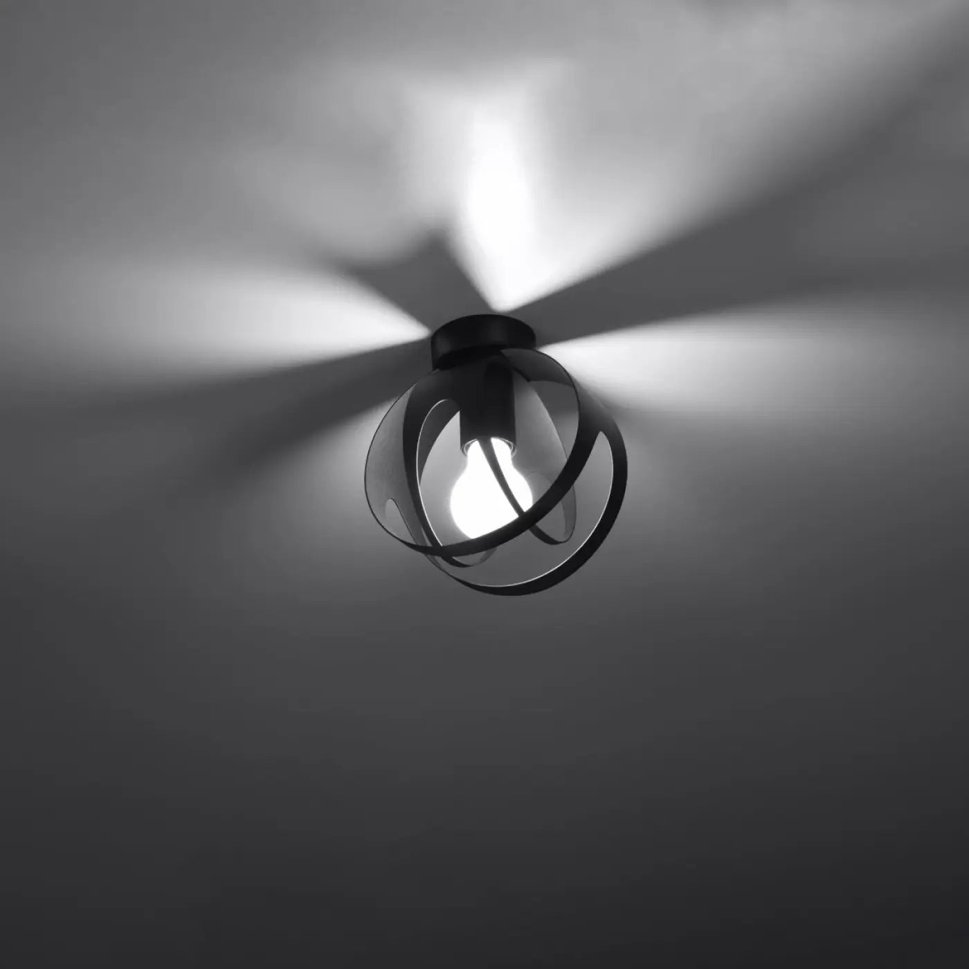 Luminaire Plafonnier Industriel - Tulos (Noir)