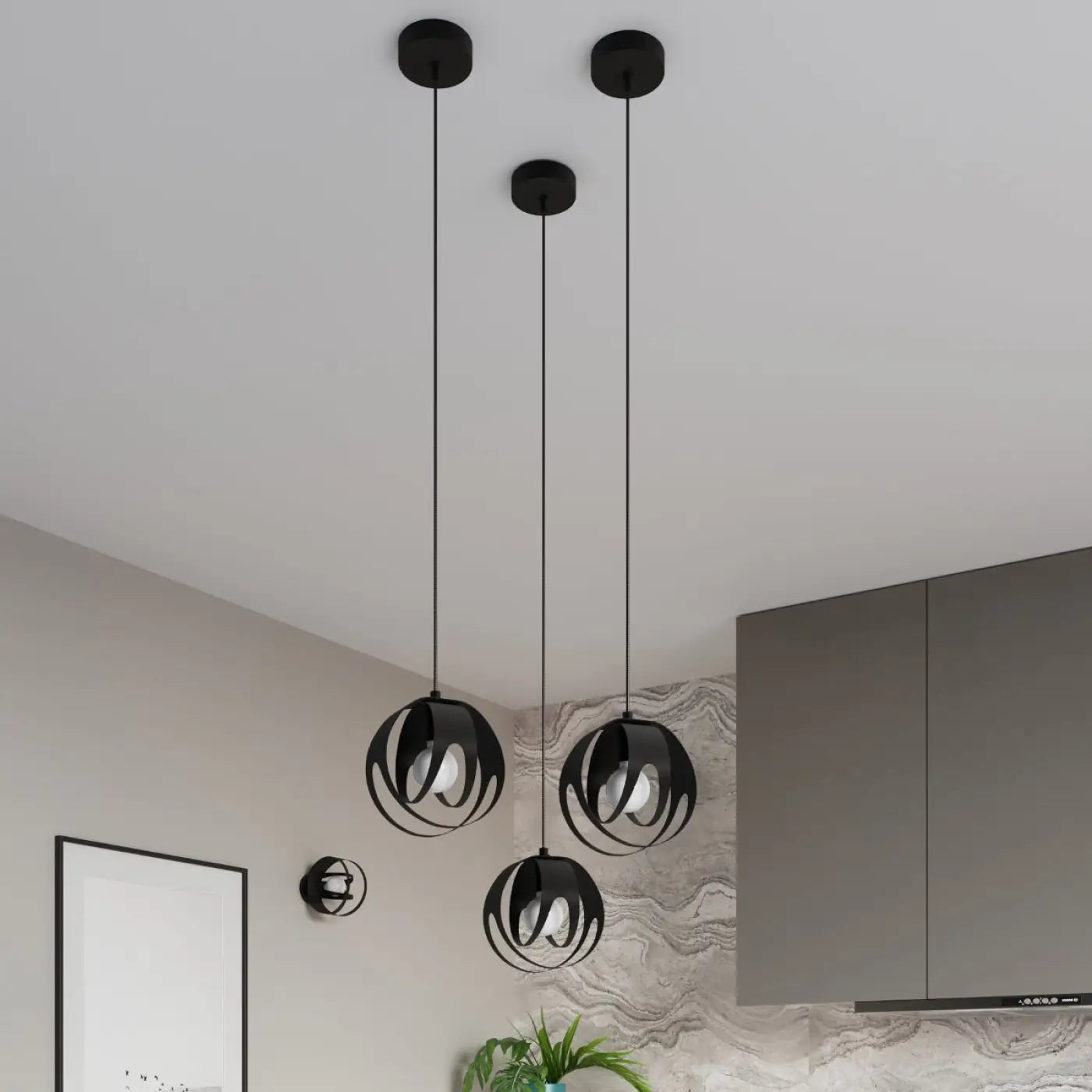 Luminaire Plafonnier Industriel - Tulos (Noir)
