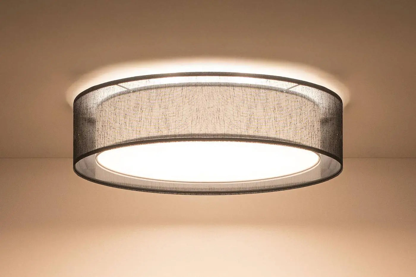 Luminaire Plafonnier en Tissu - Puro (Noir)