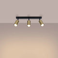 Luminaire Plafonnier Chic - Winx 3 (Noir/Doré)