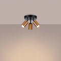 Luminaire Plafonnier Moderne - Winx 3P (Noir/Cooper)