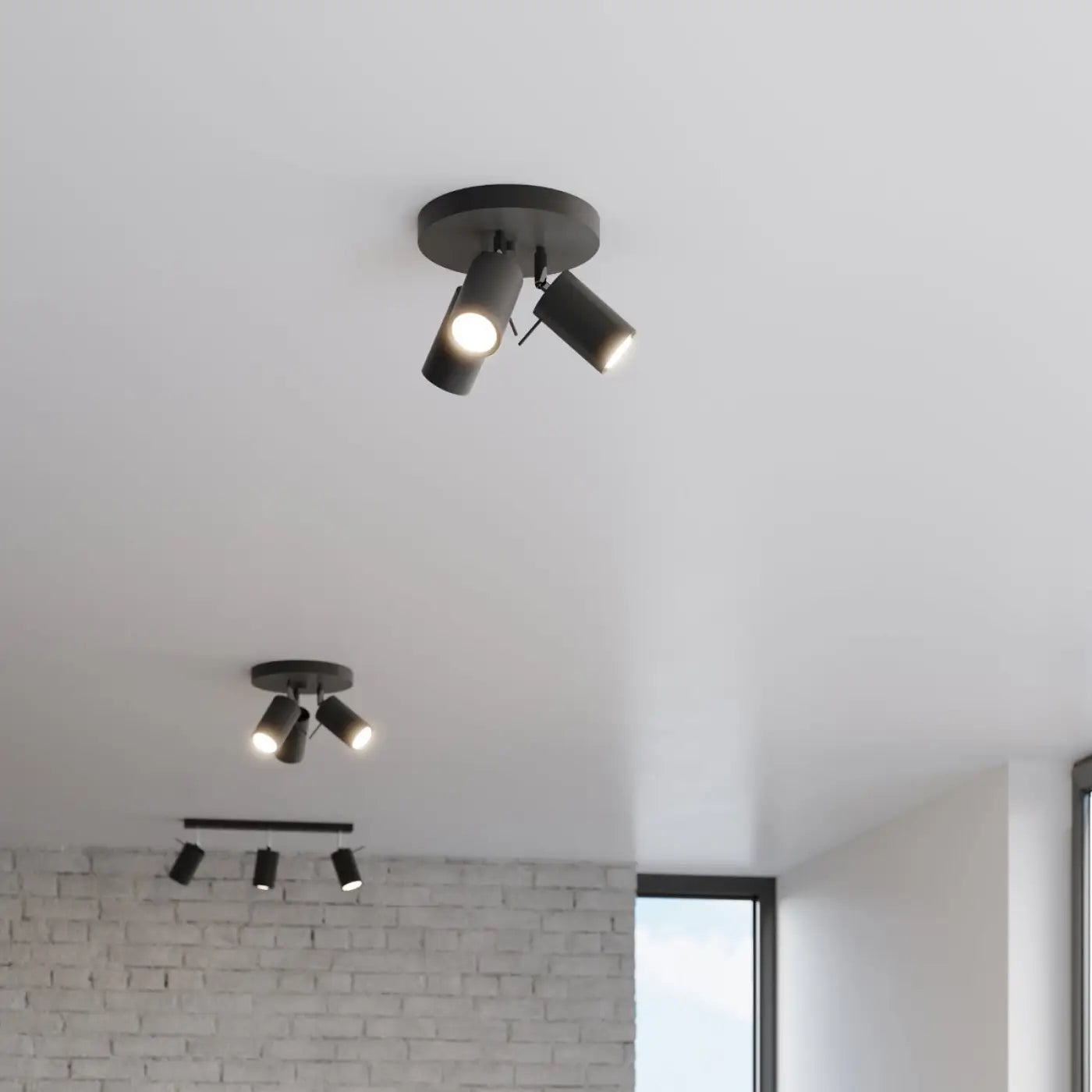 Luminaire Plafonnier - Ring 3P (Noir)