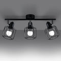 Luminaire Plafonnier Industriel - Beluci 3 (Noir)