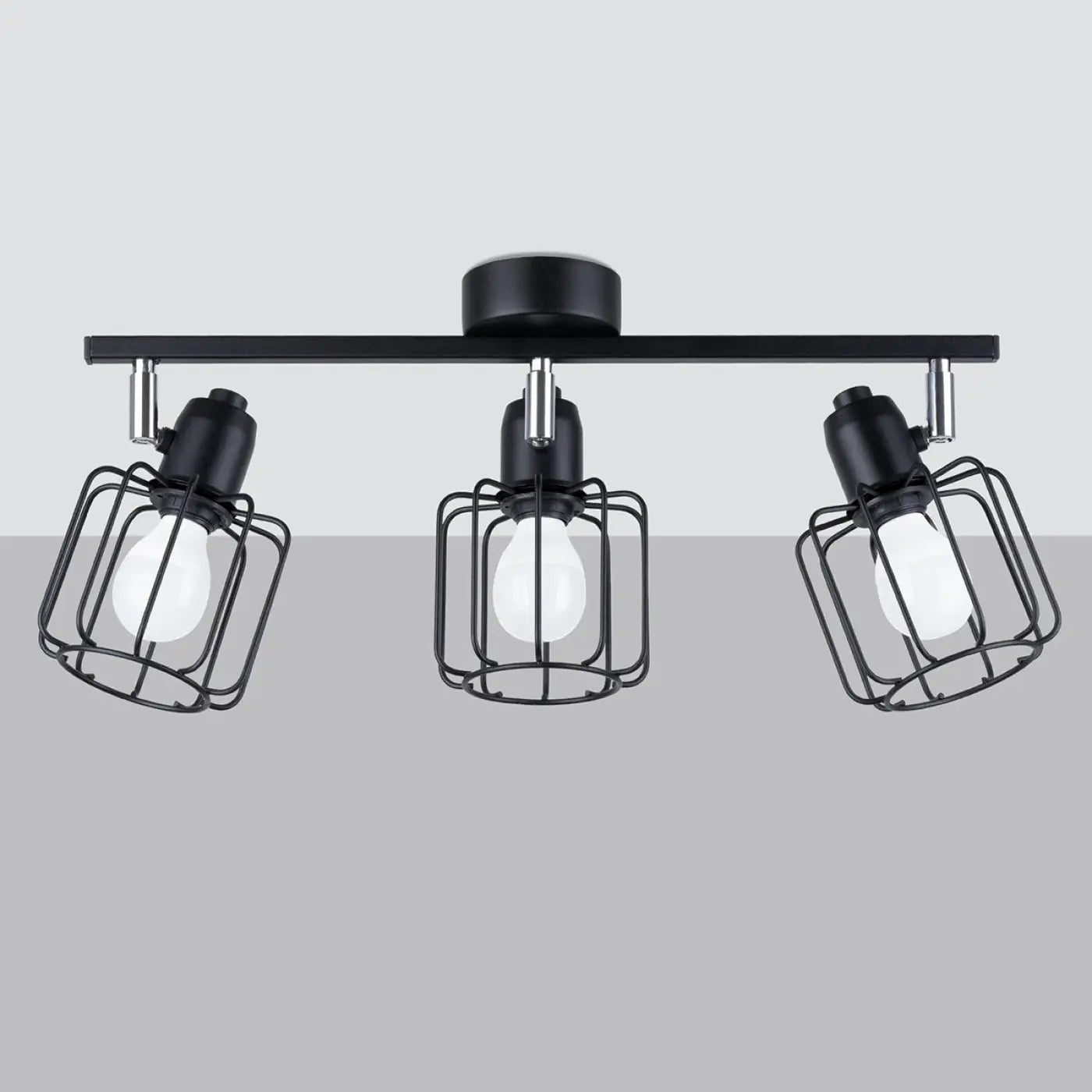 Luminaire Plafonnier Industriel - Beluci 3 (Noir)