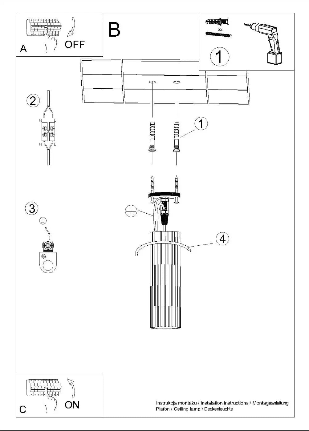 Luminaire Plafonnier - Karbon 20  (Or)