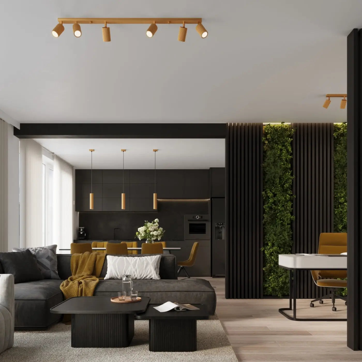 Luminaire Plafonnier - Karbon 4L (Or)