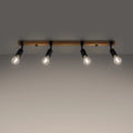 Luminaire Plafonnier en Bois - Zuca 4 (Noir)