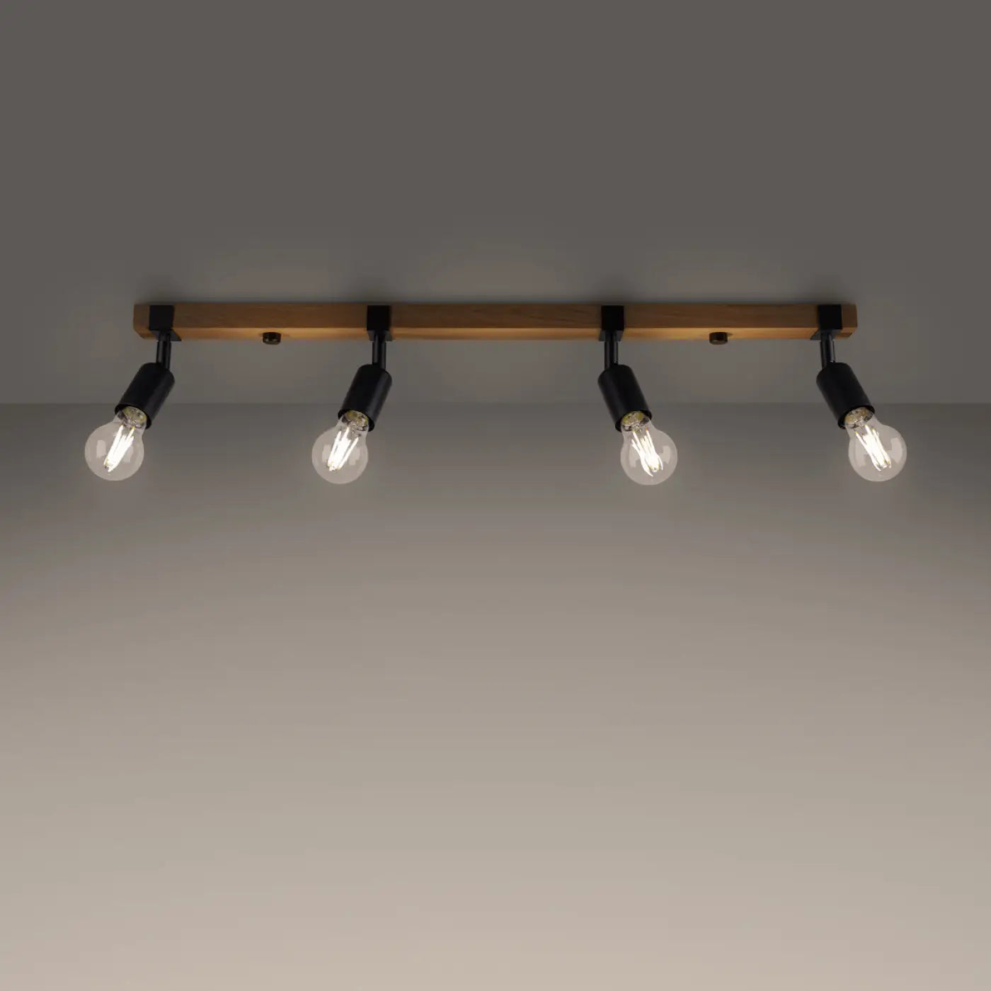 Luminaire Plafonnier en Bois - Zuca 4 (Noir)