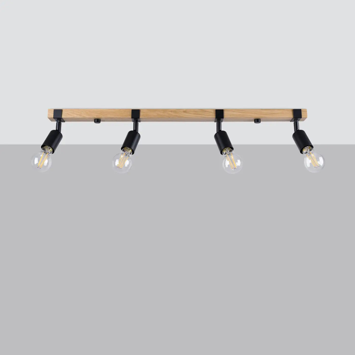 Luminaire Plafonnier en Bois - Zuca 4 (Noir)