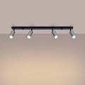Luminaire Plafonnier - Winx 4L (Noir/Chrome)