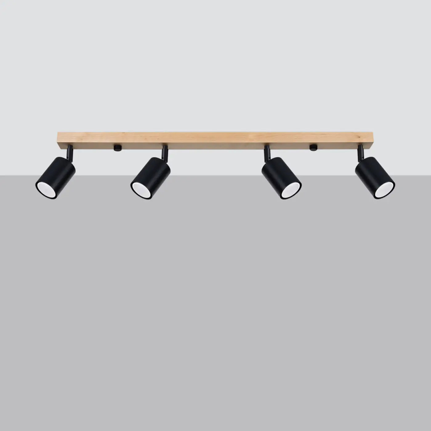 Luminaire Plafonnier Design en Bois - Verdo 4 (Noir)