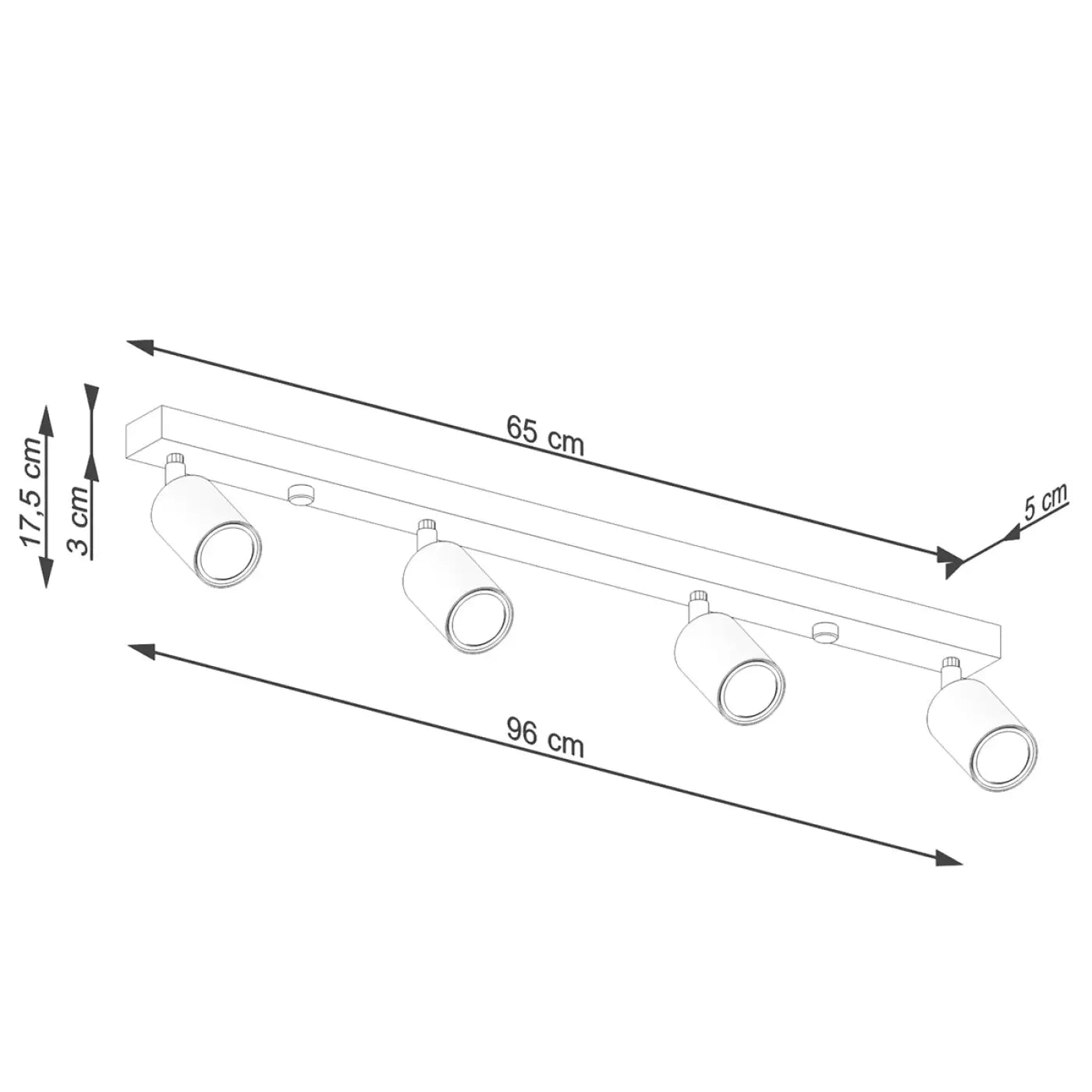 Luminaire Plafonnier Design en Bois - Verdo 4 (Noir)