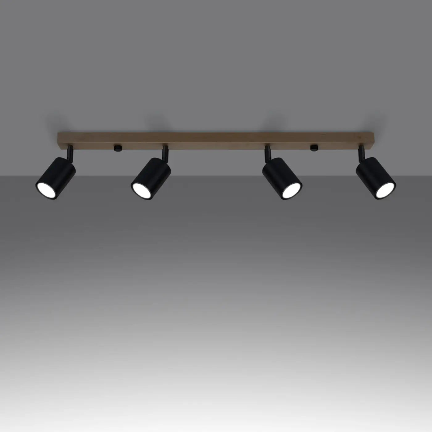Luminaire Plafonnier Design en Bois - Verdo 4 (Noir)