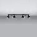 Luminaire Plafonnier Design - Ring 4L (Noir)