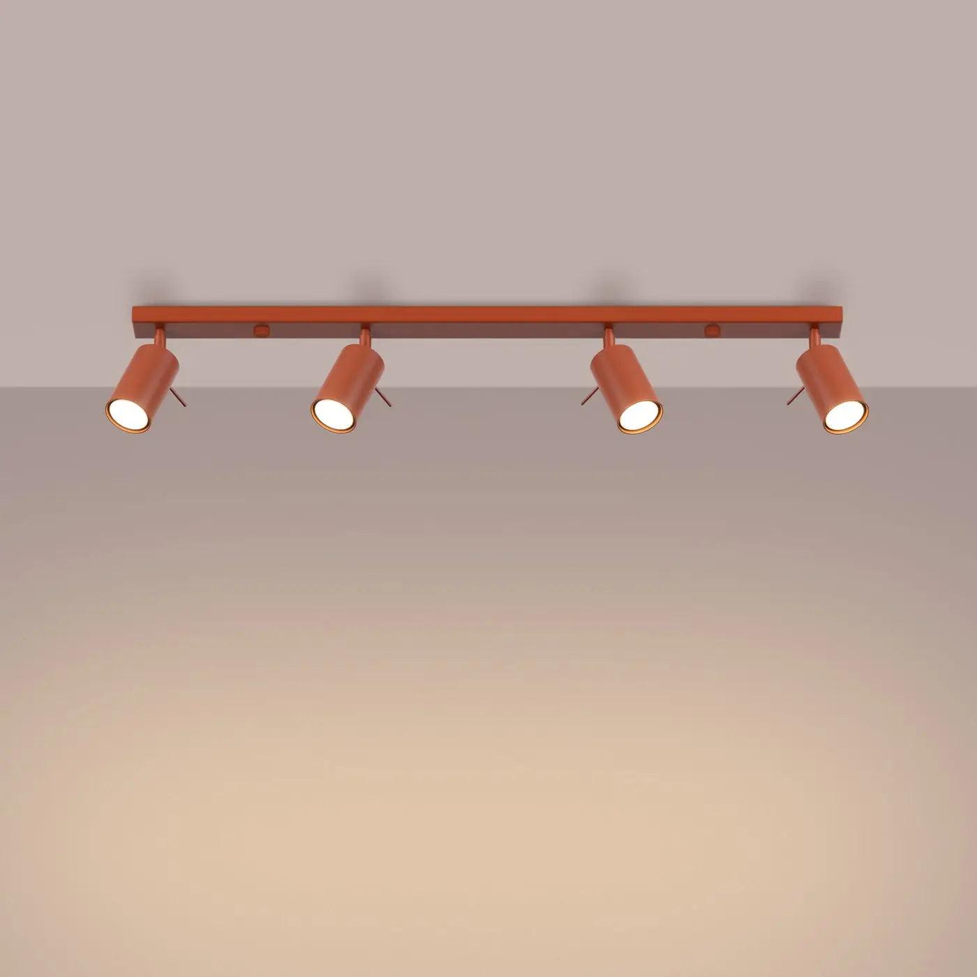 Luminaire Plafonnier Design - Ring 4L (Rouge Ochra)