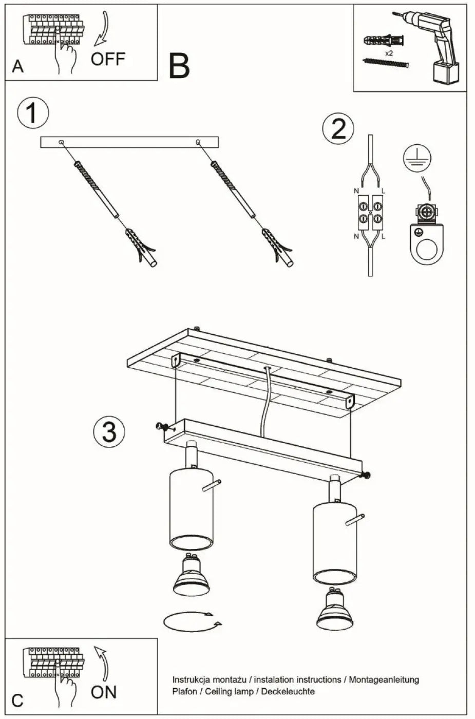 Luminaire Plafonnier Design - Ring 2 (Blanc)