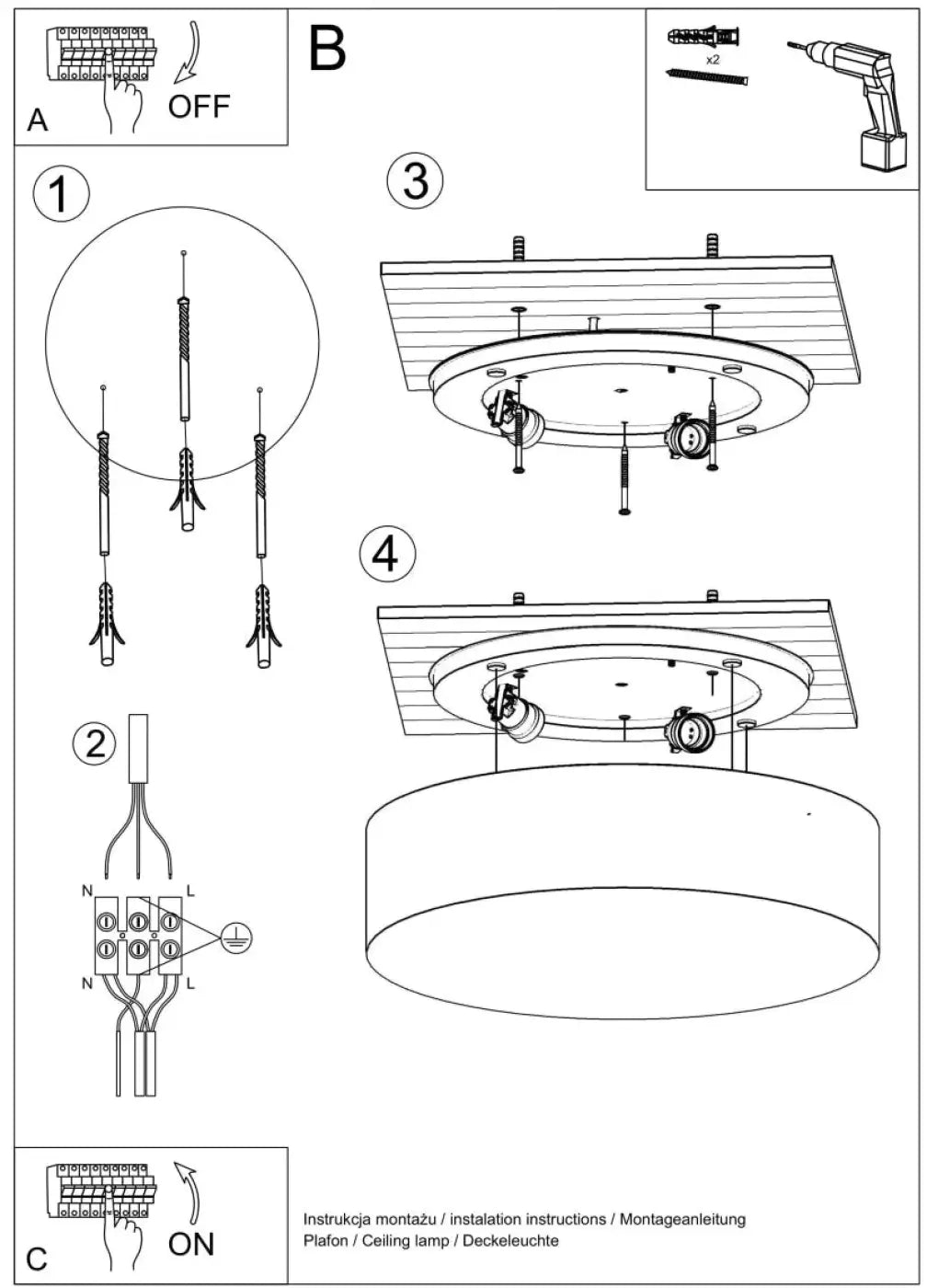 Luminaire Plafonnier Design - Arena 35 (Blanc)