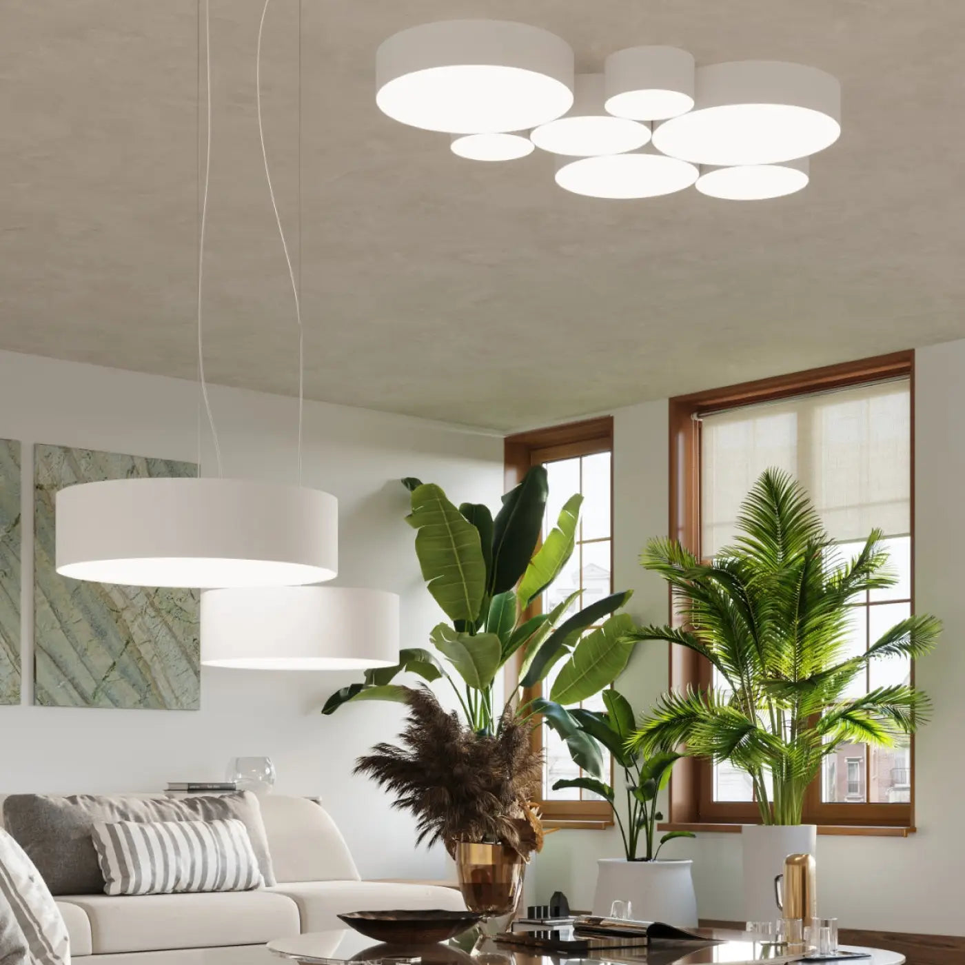 Luminaire Plafonnier Elegant - Arena 55 (Blanc)