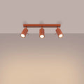 Luminaire Plafonnier Minimaliste - Ring 3L (Rouge Ochra)