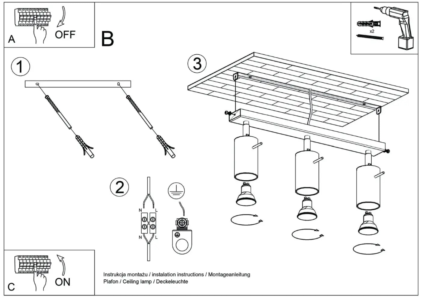 Luminaire Plafonnier Minimaliste - Ring 3L (Rouge Ochra)