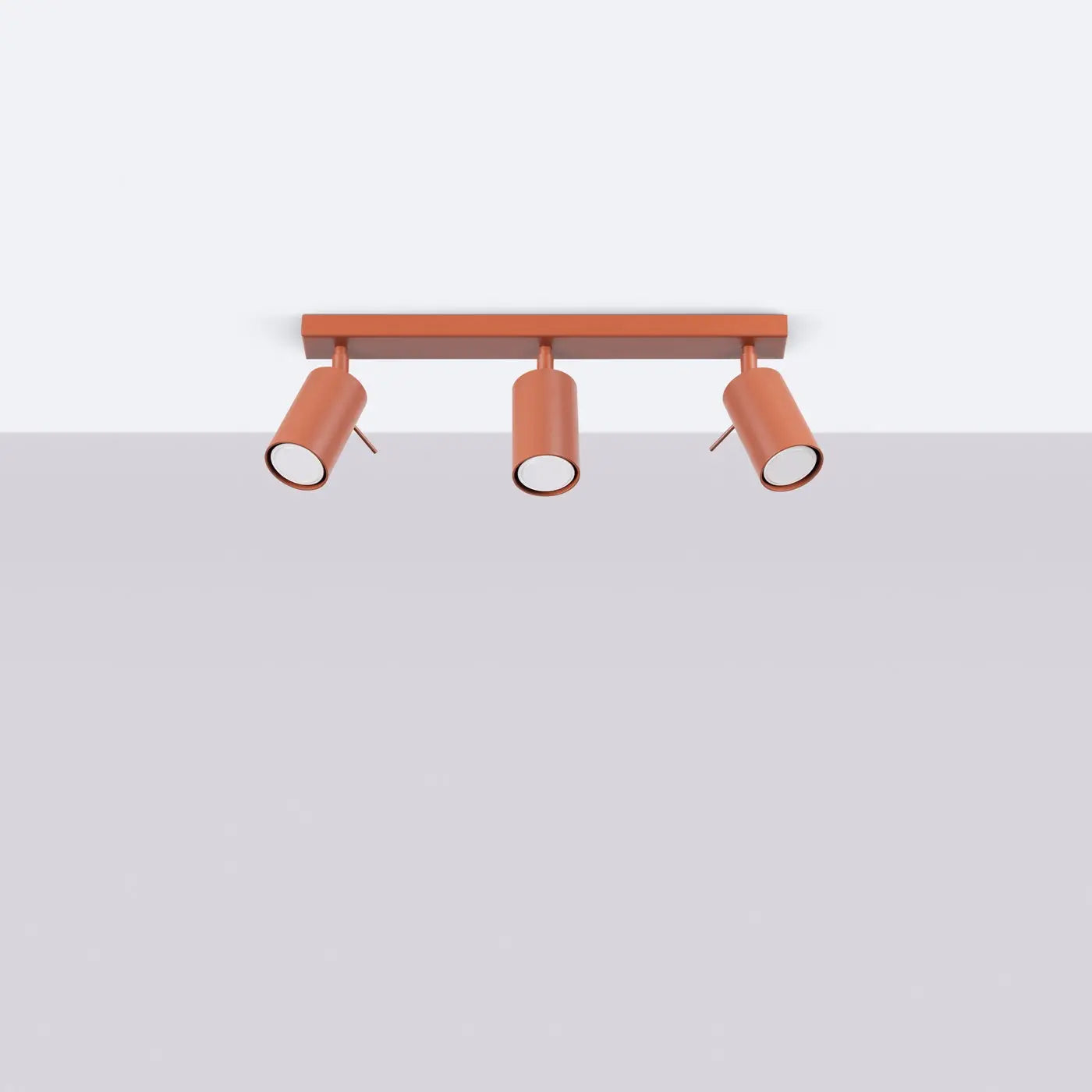 Luminaire Plafonnier Minimaliste - Ring 3L (Rouge Ochra)