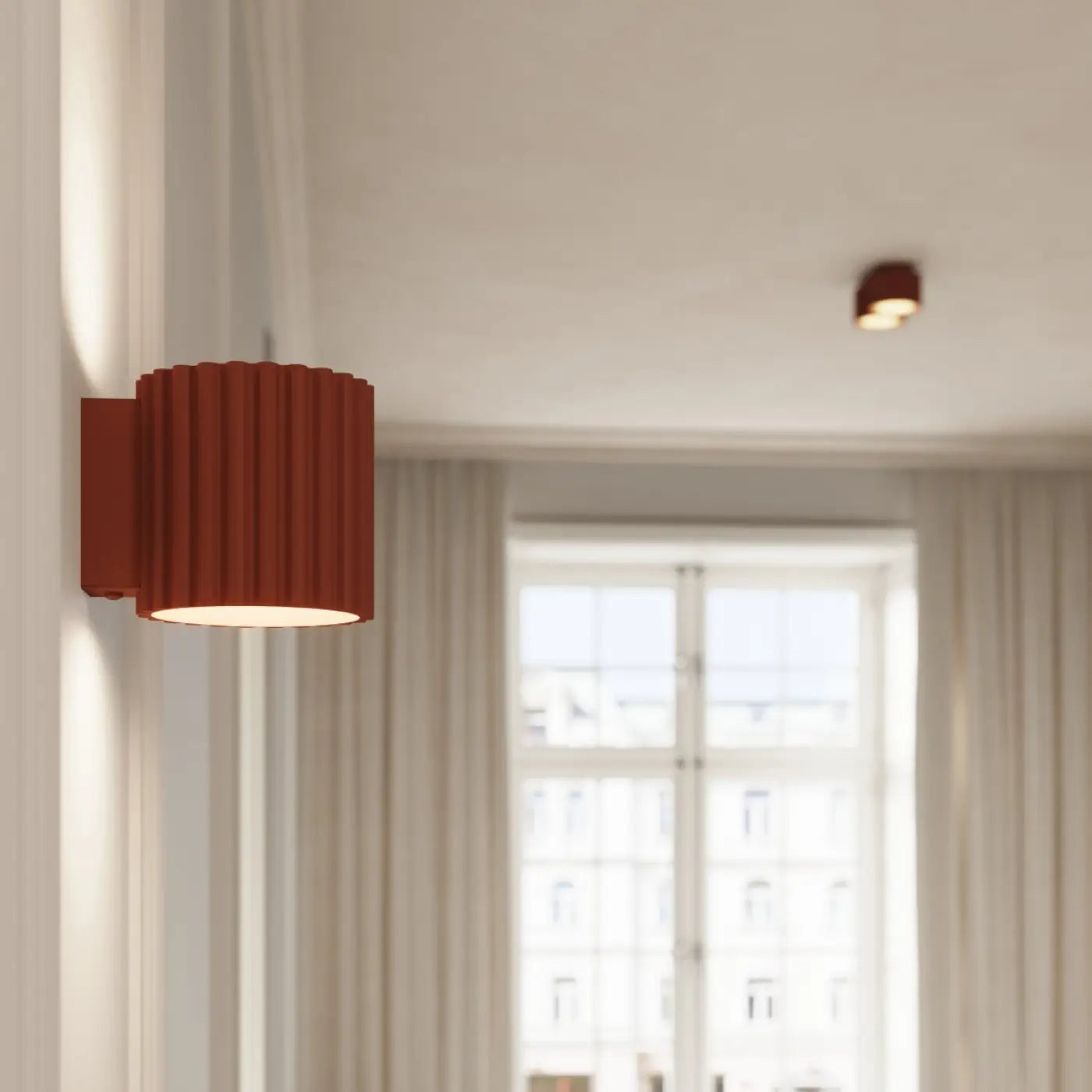 Luminaire Plafonnier Moderne - Aura 1 (Rouge Ochra)