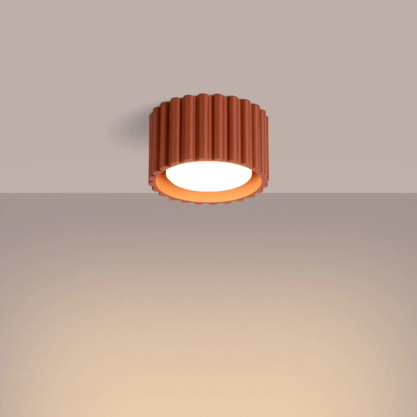 Luminaire Plafonnier Moderne - Aura 1 (Rouge Ochra)