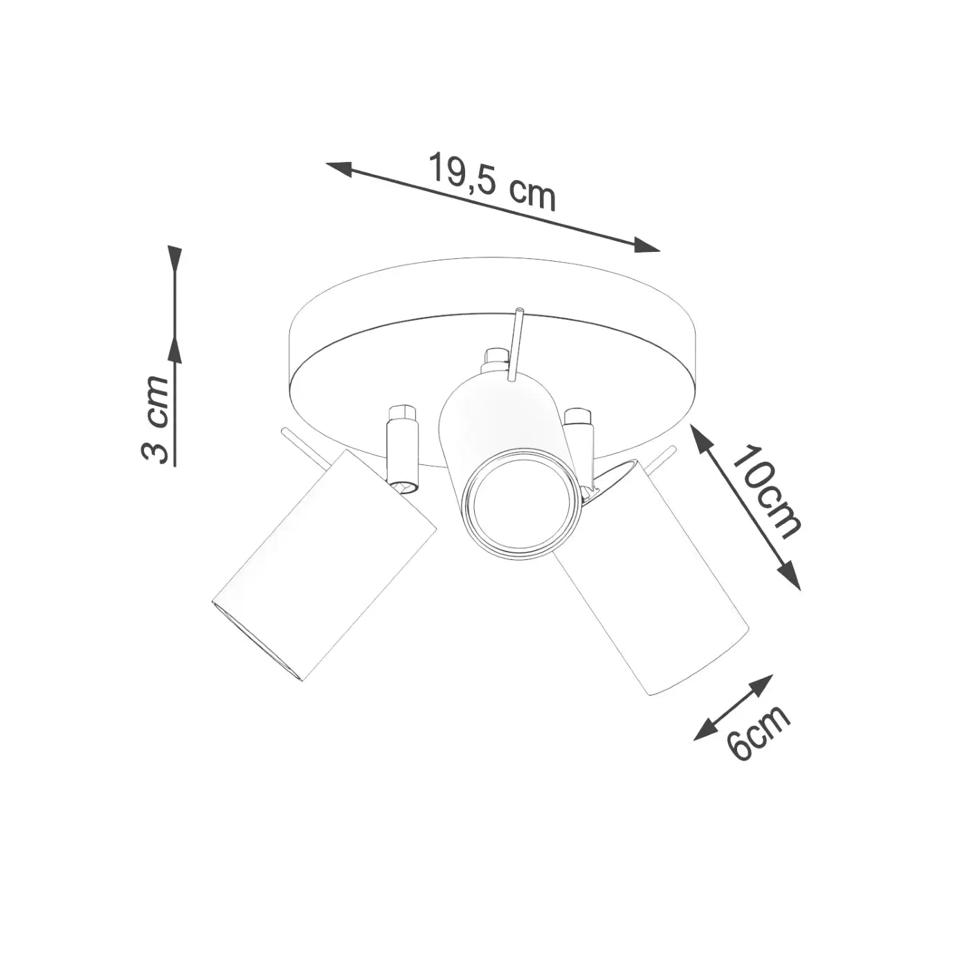 Luminaire Plafonnier Design - Ring 3P (Rouge Ochra)