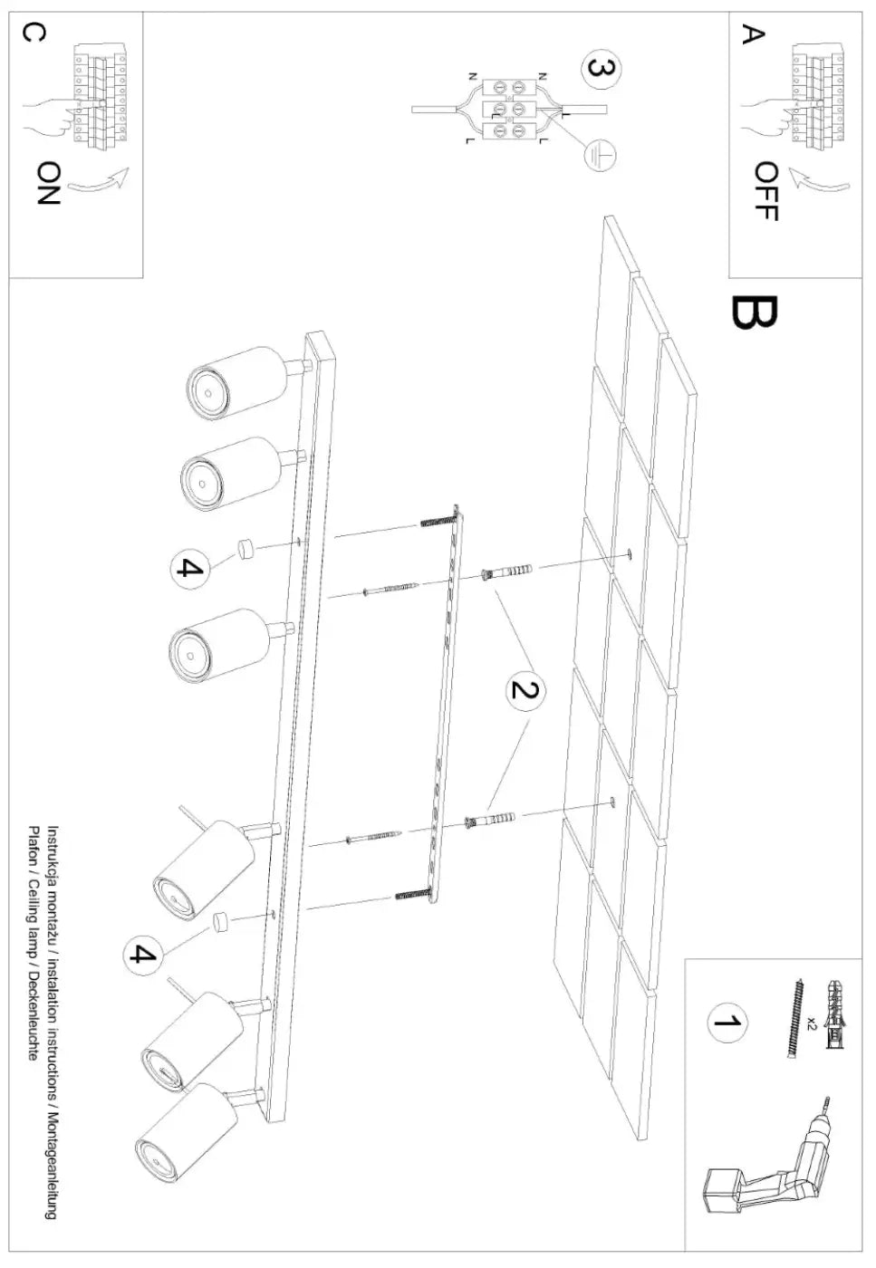 Luminaire Plafonnier - Ring 6L (Rouge Ochra)
