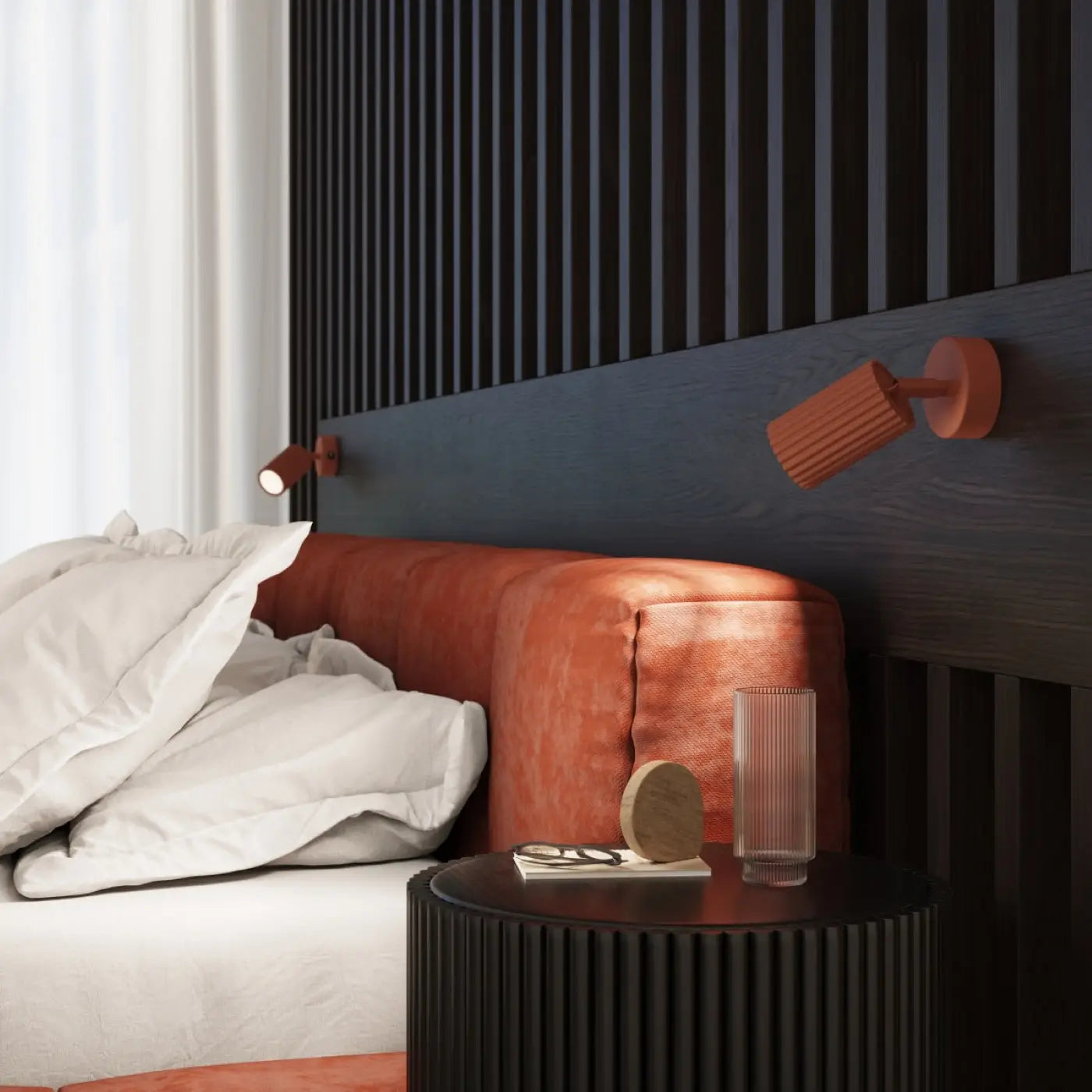 Luminaire Plafonnier Design - Karbon 20  (Rouge Ocre)