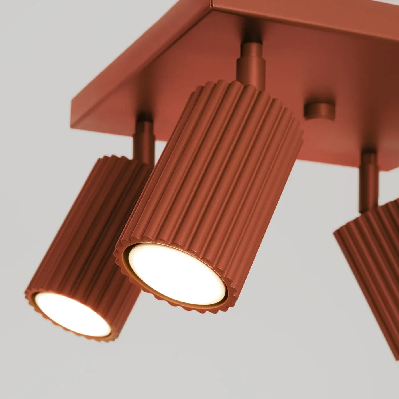 Luminaire Plafonnier Design - Karbon 4 (Rouge Ocre)