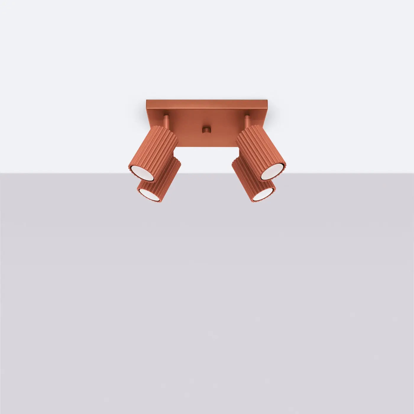 Luminaire Plafonnier Design - Karbon 4 (Rouge Ocre)