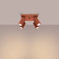 Luminaire Plafonnier Design - Karbon 4 (Rouge Ocre)